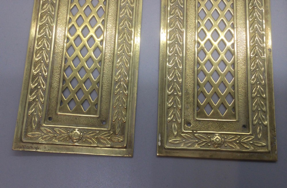 Late 19thC set four French door plates c1880 View VII