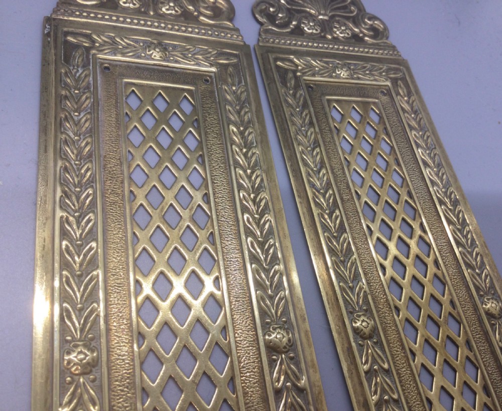 Late 19thC set four French door plates c1880 View VIII