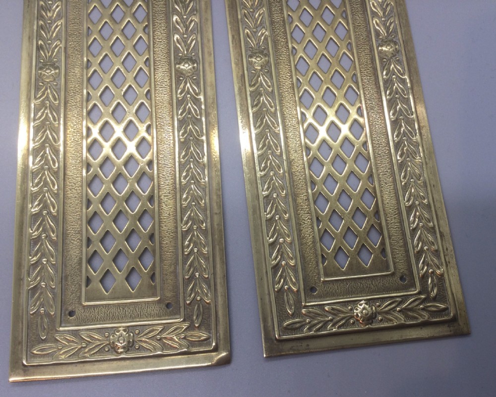 Late 19thC set four French door plates c1880 View IX