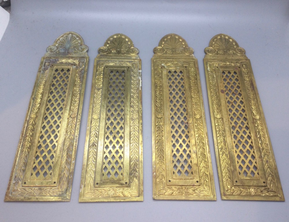 Late 19thC set four French door plates c1880 View X