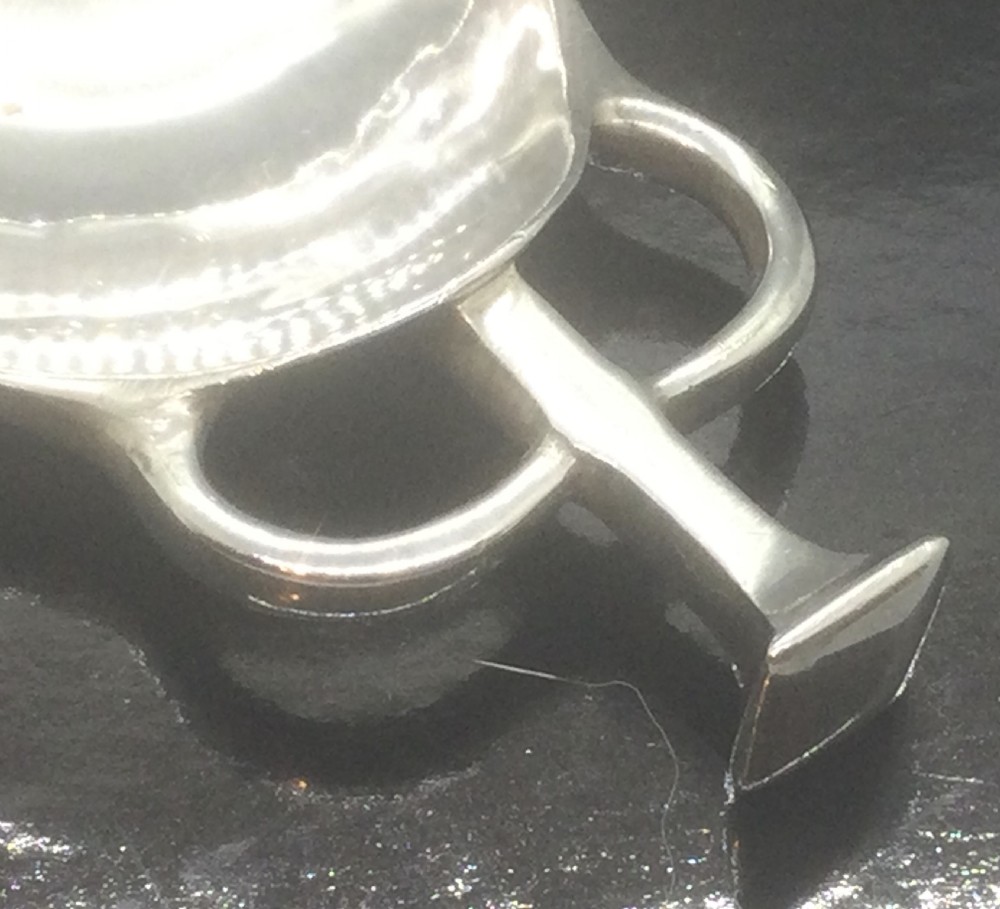 Arts & Crafts style silver caddy spoon by AE Jones 1929 View V