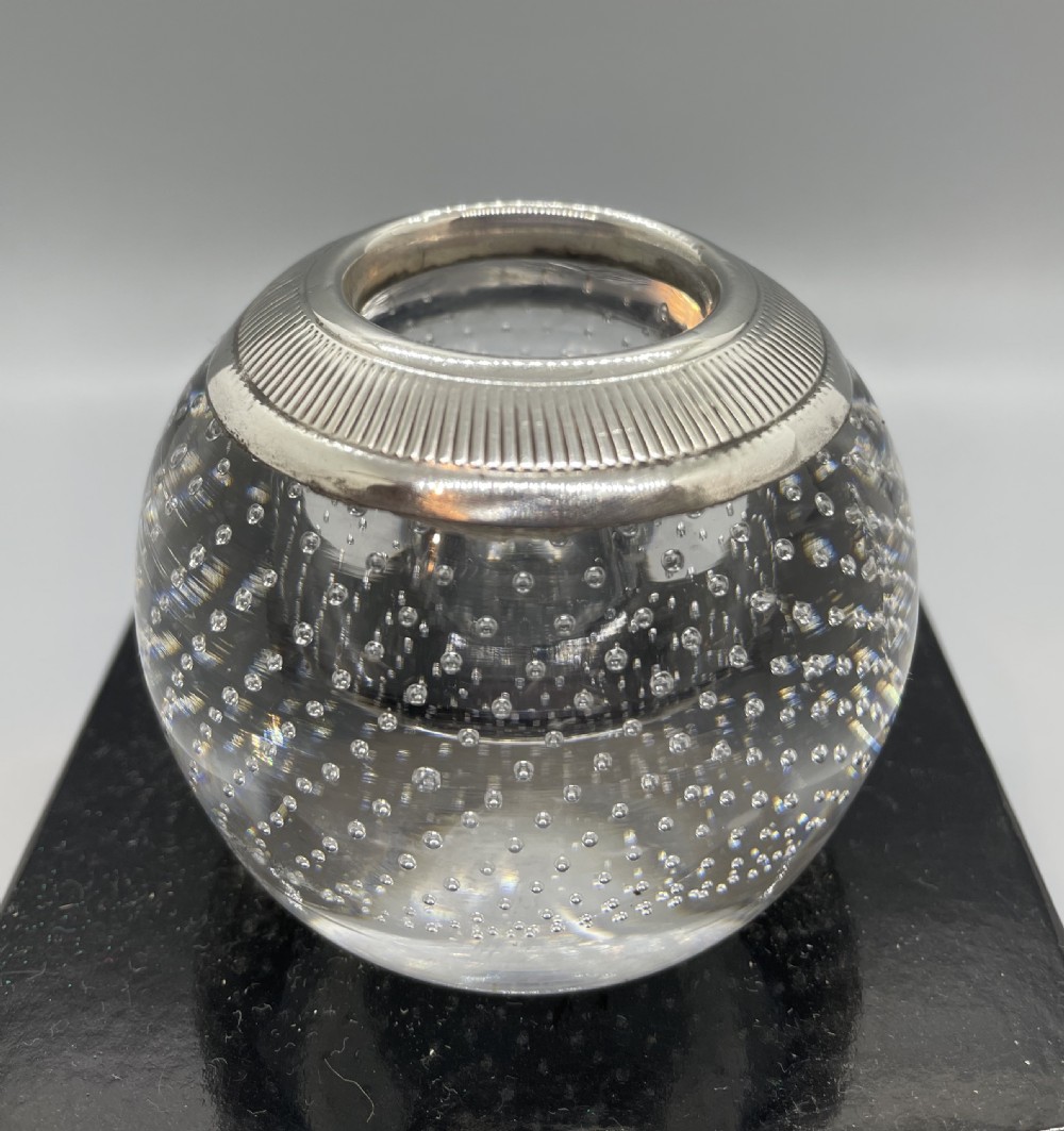 Rare Edwardian silver match striker Birmingham 1904