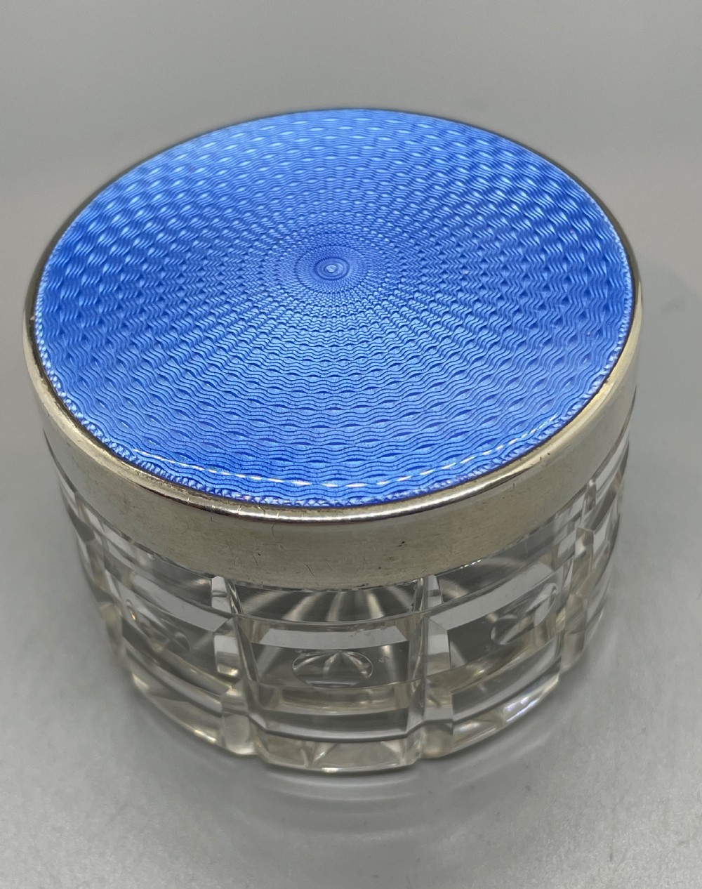 Deco era silver enamel box Birmingham 1936 View III