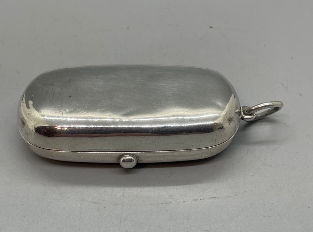 Edwardian silver double sovereign case Birmingham 1907