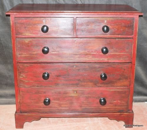 Painted Pine Chest of Drawers