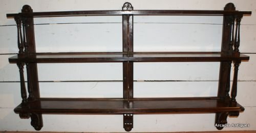 Victorian Mahogany Wall Rack