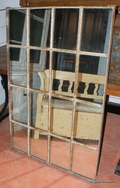 Painted Metal Window Mirror