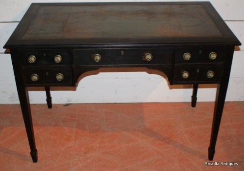 Victorian Ebonized Knee Hole Desk