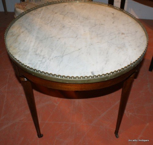 Mahogany/marble Lamp Table