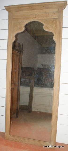 Bleached Oak Drawing Mirror