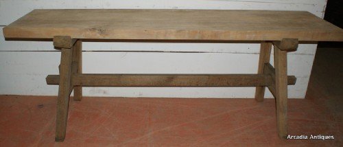 Bleached Trestle Table
