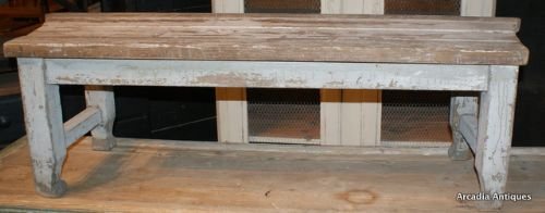 Original Painted Slatted Bench