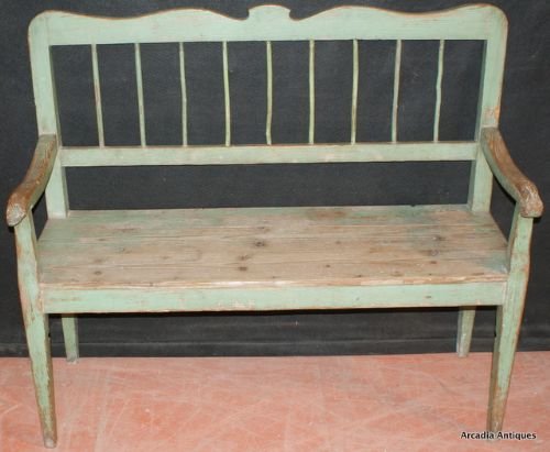Small Original Painted French Bench