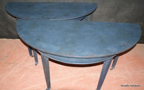 Painted Demi Lune Consoles