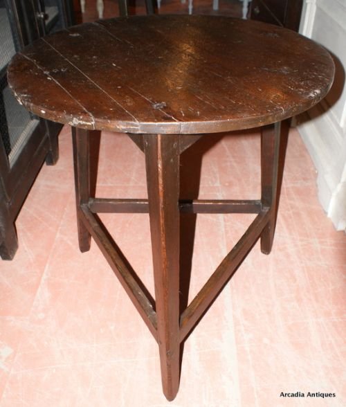 Patinated Pine Cricket Table