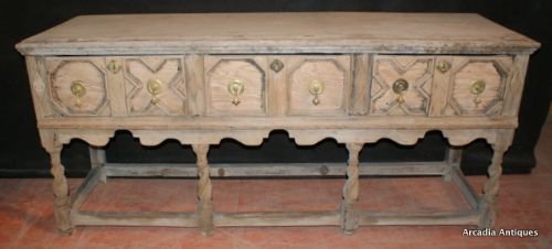 Bleached Oak Dresser Base