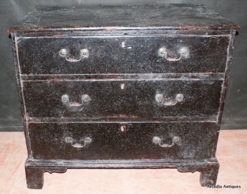 Black Painted Chest of Drawers
