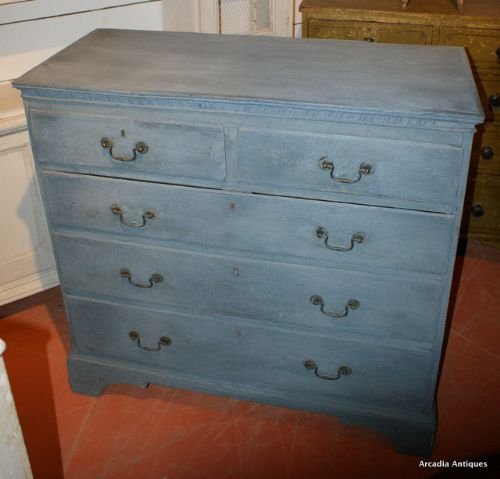 Painted Blue Chest of Drawers