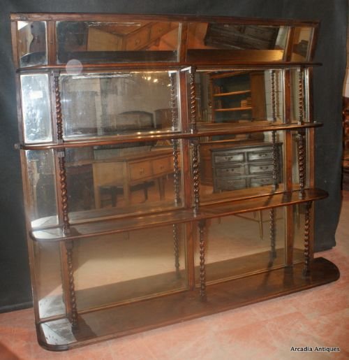 Mahogany Mirrored Shop Fitting