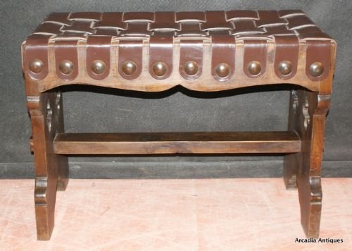 1920'S Leather Stool