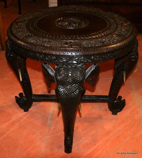 Carved Burmese Lamp Table