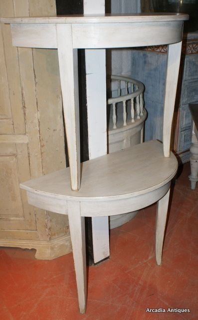 French Demi-lune Console Tables