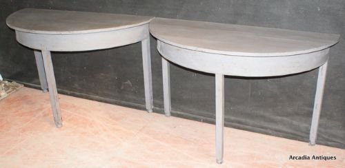 Pair of Demi Lune Console Tables