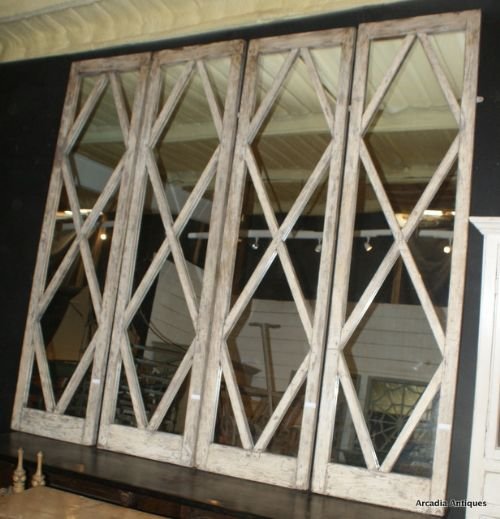 Set of 4 French Window Mirrors