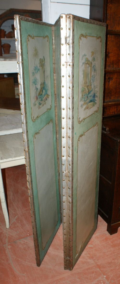 Painted 3 Fold Screen