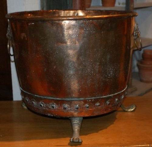 Copper and Brass Log Bin