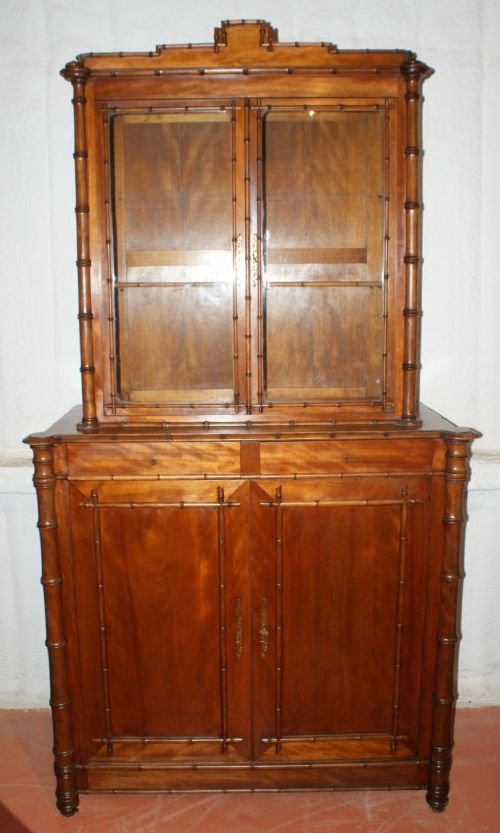 French Faux Bamboo Bookcase