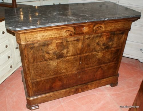 French Burr Walnut Commode