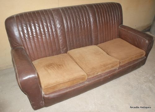 Grained Leather Sofa