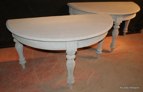 Pair of Bleached Walnut Console Tables