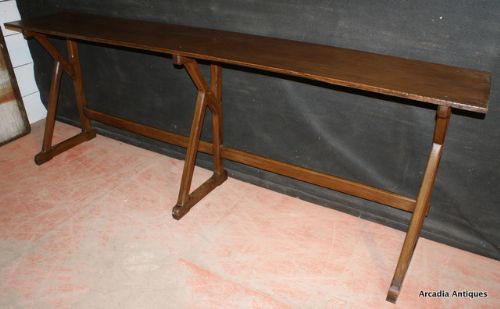 French Trestle Type Serving Table