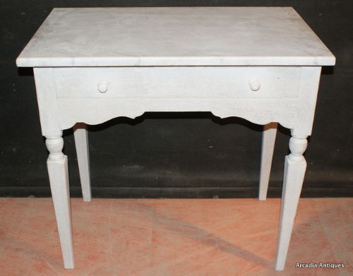 Marble Topped Lamp Table