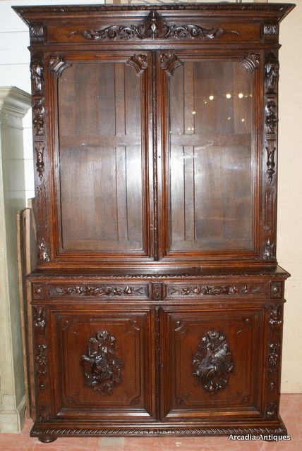 Carved Oak Bookcase