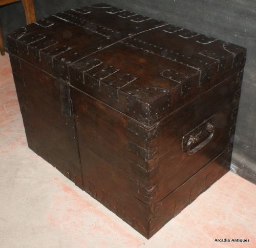 Oak and Iron Bound Sea Chest