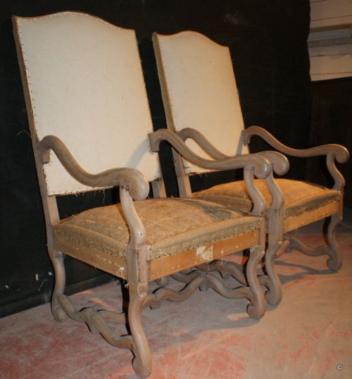 Large Pair of French Armchairs