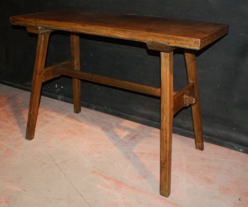 Antique Fruitwood Trestle Table