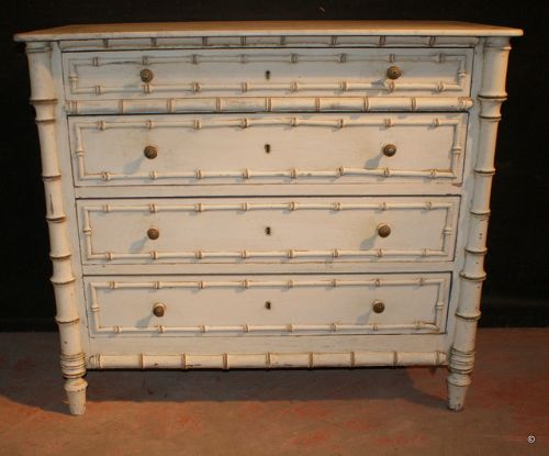 Faux Bamboo French Commode