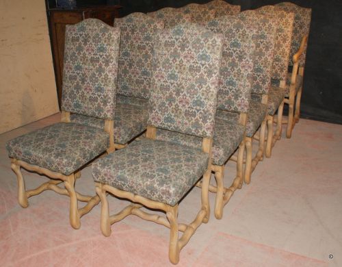 Set of 10 Os-de-mouton Chairs