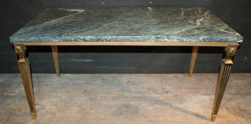 Solid Brass & Marble Low Table