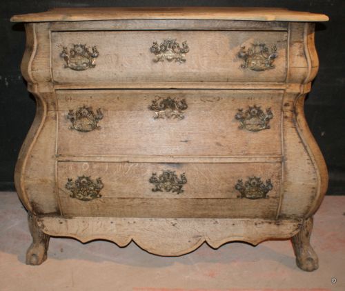 Bleached Bombe Commode