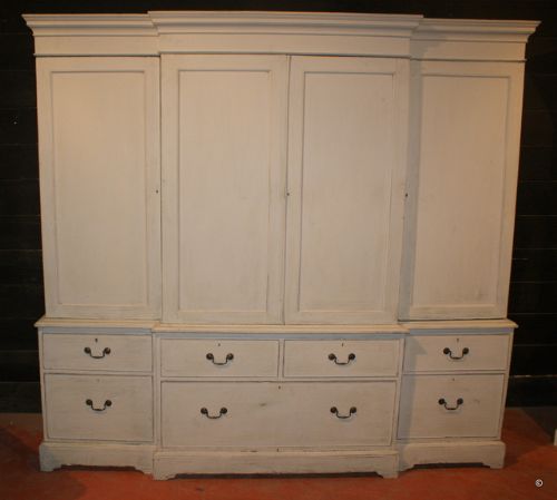 Breakfront Antique Housemaids Cupboard