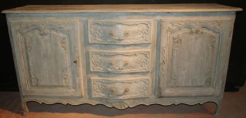 Carved Painted Oak Enfilade