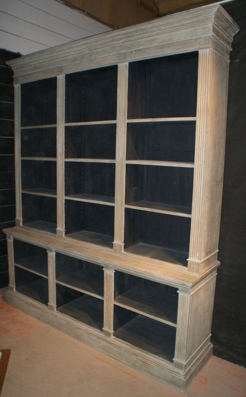 Architectural Bleached Oak Bookcase