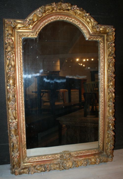 Carved Italian Arched Mirror