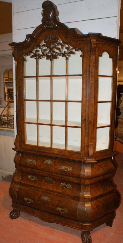 Dutch Bombe Display Cupboard
