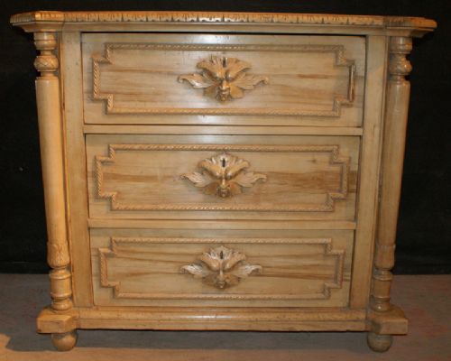 Carved Sycamore Commode